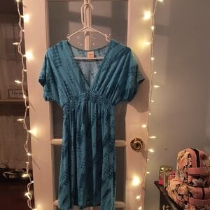 Mossimo Supply Co. Blue Patterned Top